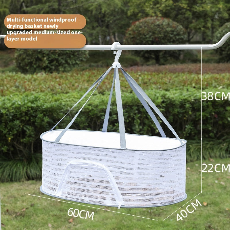 Réseau de suspension Produits secs Artifact Fly Cage Foldable Balcon Les choses de séchage