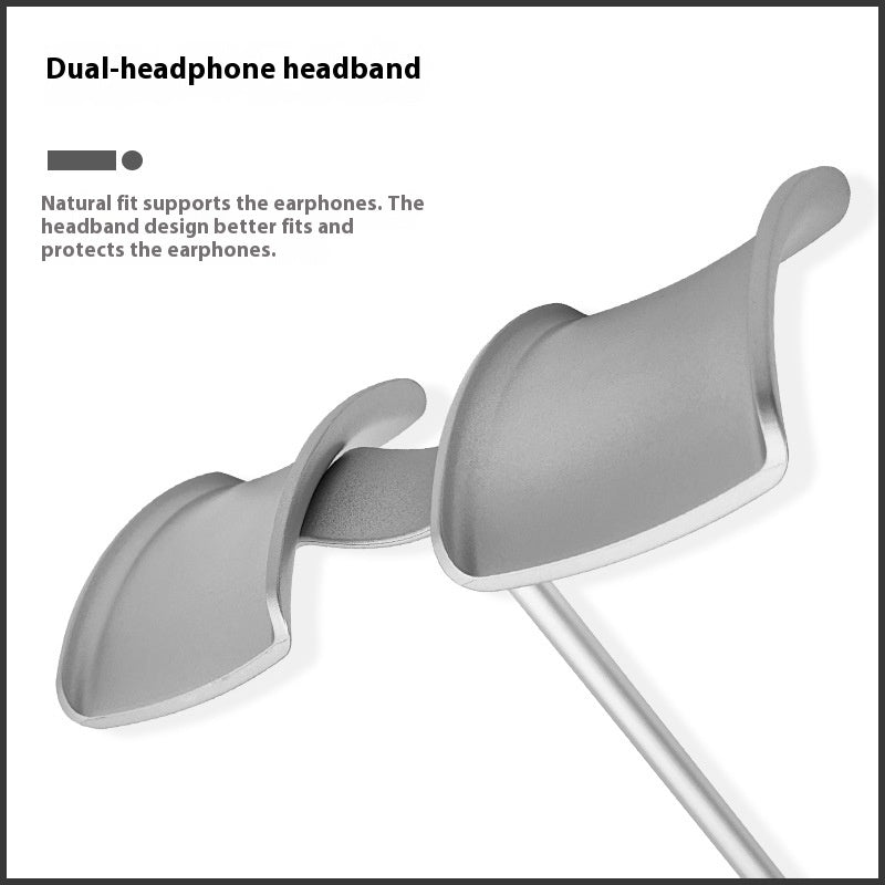 Double-hanging desktop headphone stand