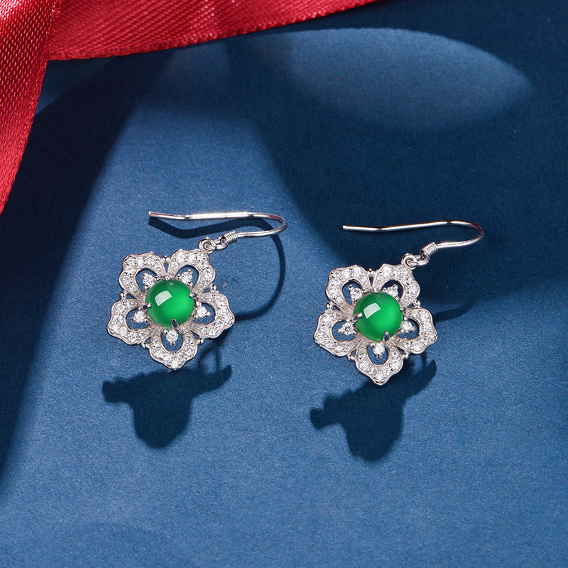 S925 Boucles d'oreilles d'angle en argent sterling