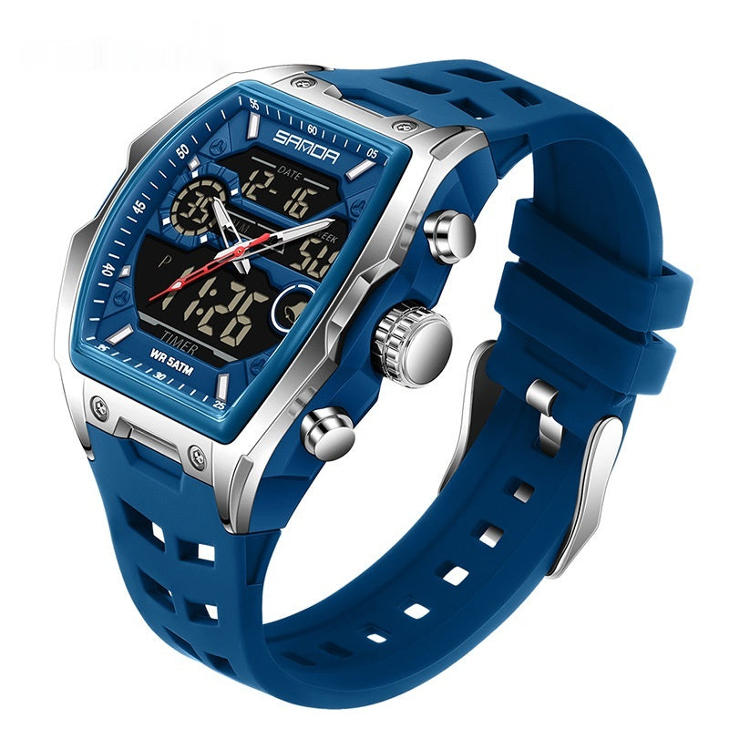 Multifonctionnel Cask-Shaped Luminous Sports Montre électronique