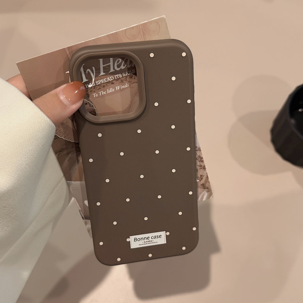 Ins-style Coréen Polka-dot dossier téléphonique