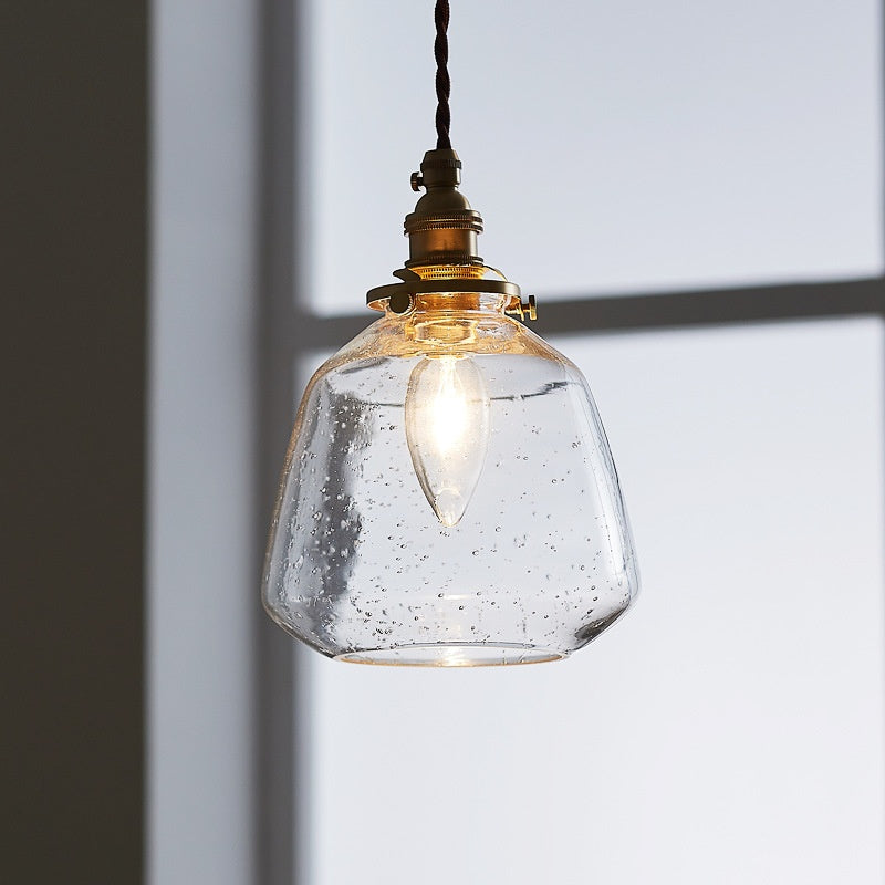 Rétro verre minimaliste petit pendentif lumière pour les salles à manger et Hallways