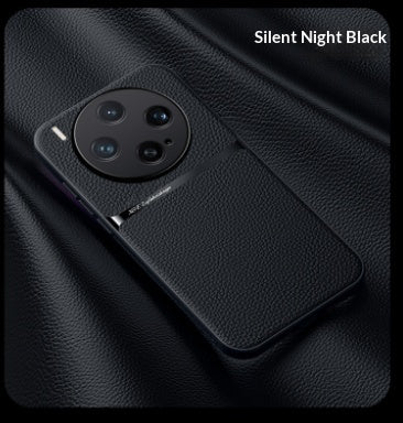 Lumière de luxe cuir-grain magnétique de voiture Lens-Cover Full-Body Drop-Resistant Protecti