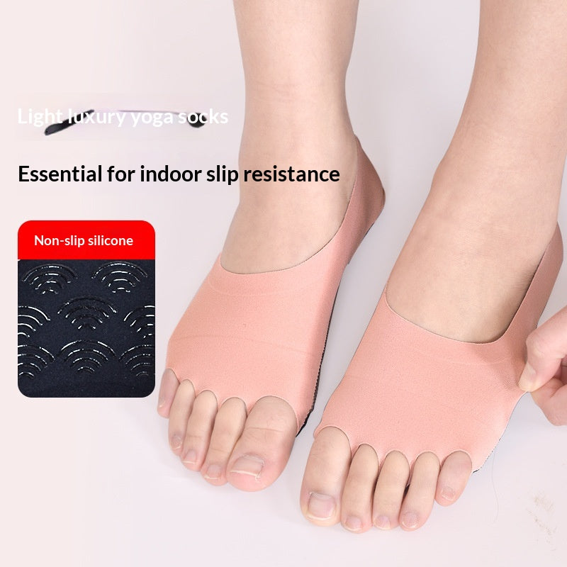 Chaussettes de yoga à pression cinq doigts