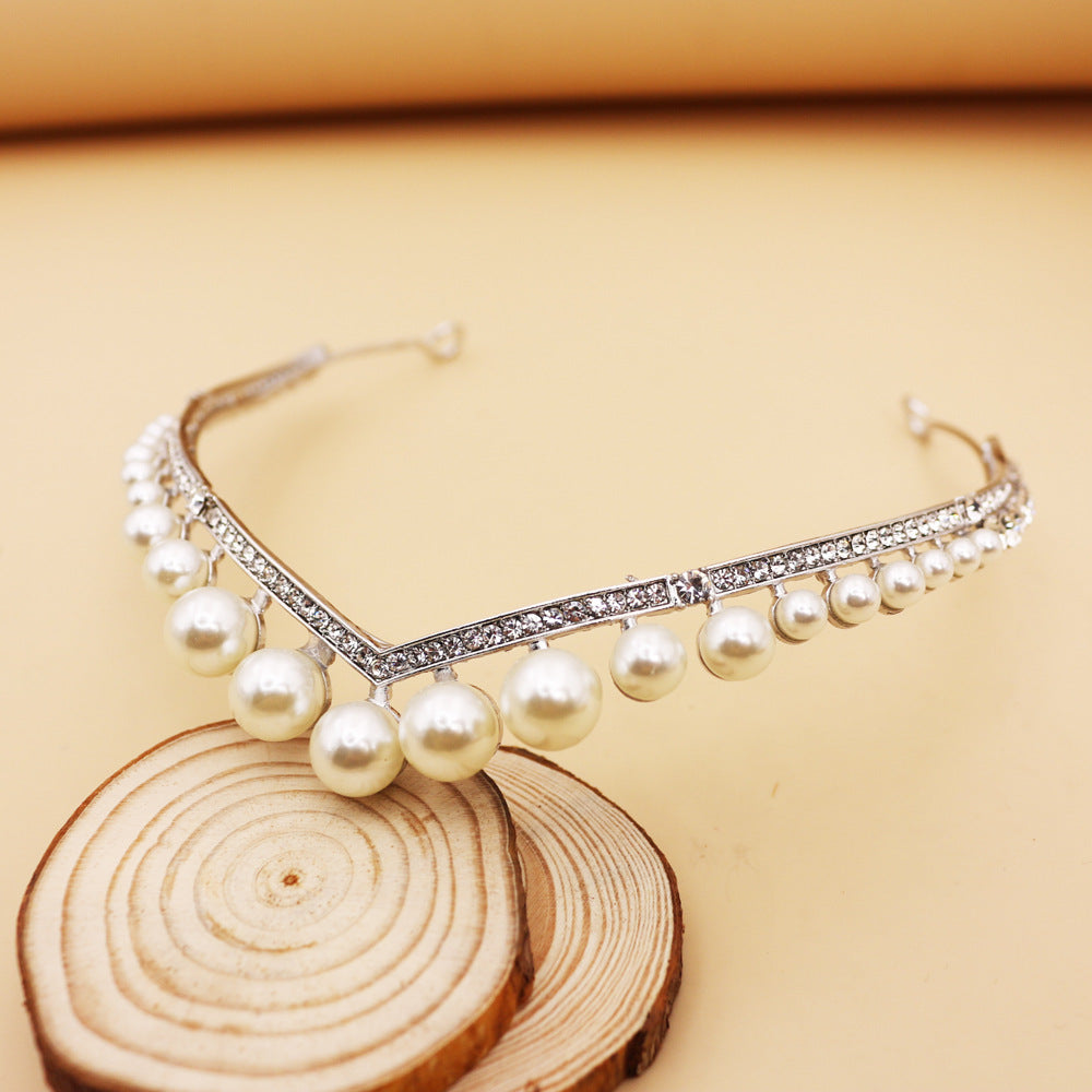 Mariage de la mariée Crown Alliage Pearl