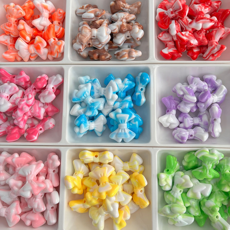 Two-tone rainbow beads