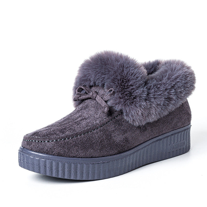 Chaussures de coton pour femmes à coupe moyenne à l'épreuve du froid