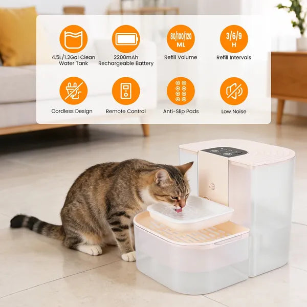 Distributeur automatique d'eau pour animaux de compagnie intelligent