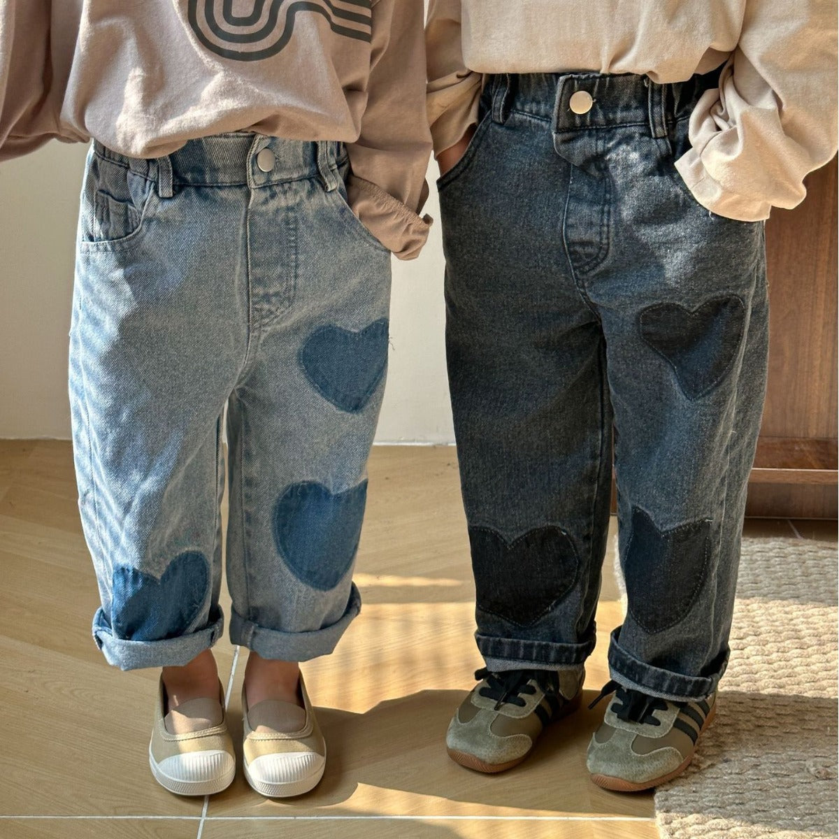 Enfants Jeans doux Pantalon droit Casual