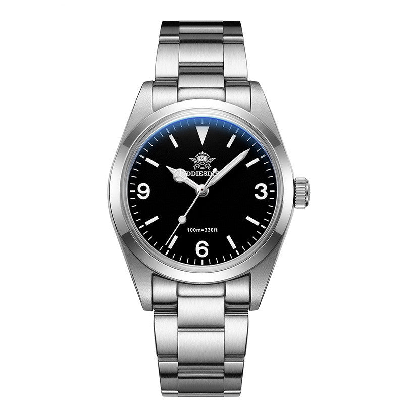Montre Quartz imperméable multifonctionnelle avec bande en acier inoxydable Luminous Business Wris