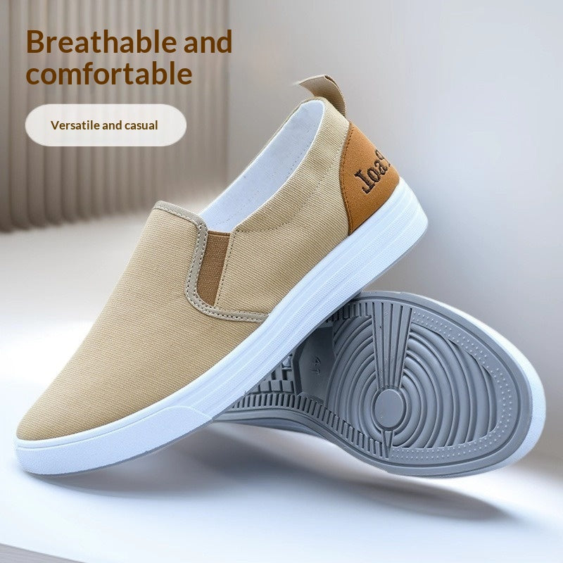 Hommes Papa Casual Toile Sneakers Confortable Slip-on Design