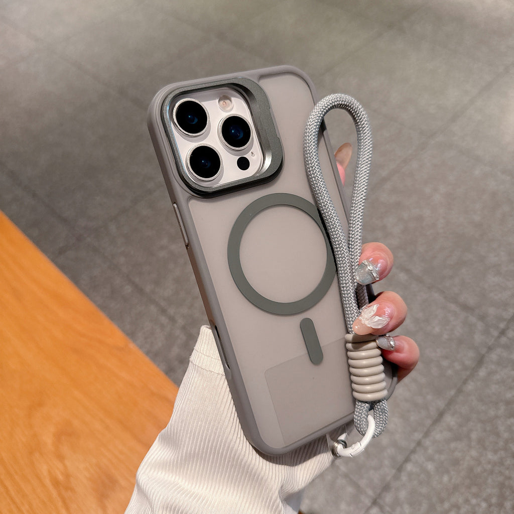 Boîtier de téléphone magnétique à monture de lentilles