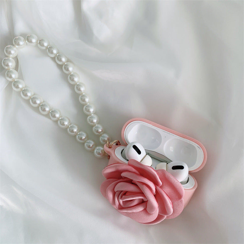 Camellia Pearl Chaîne Bluetooth casque sans fil housse Stereo Soft Shell