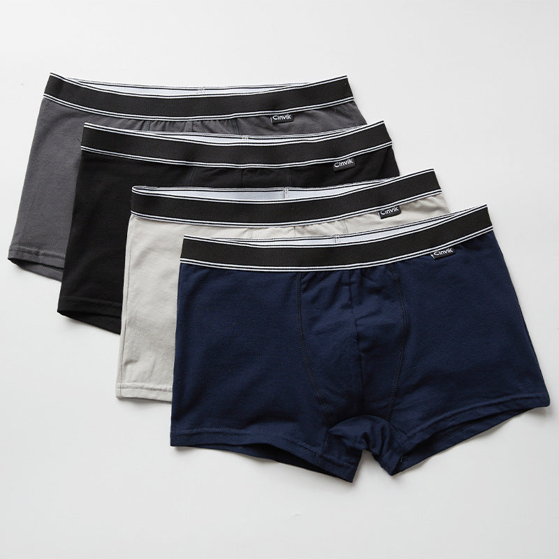 Sous-vêtements pour hommes en coton taille moyenne