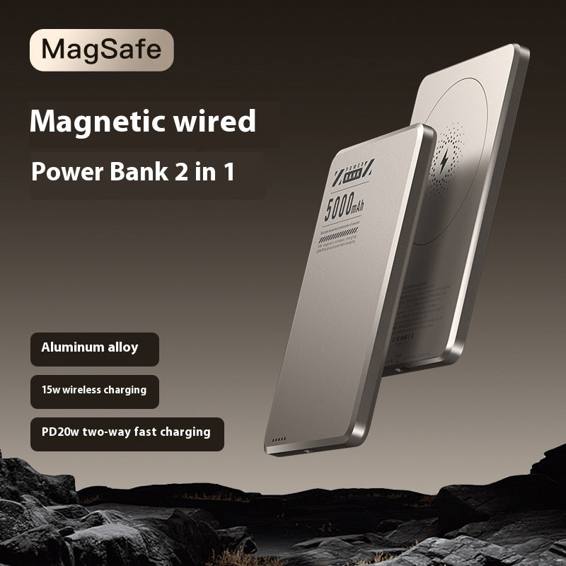 Alliage d'aluminium Double fenêtre pop-up ultra-mince Créative magnétique charge rapide petite lumière