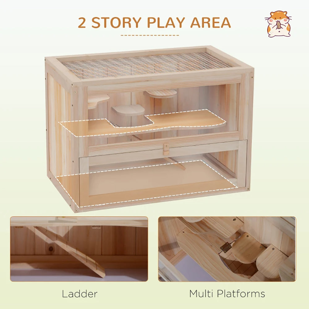 2-Niveau hamster Cage Mice and Rat House
