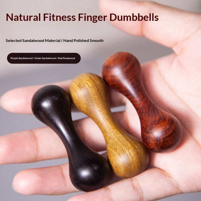 Fingertip Dumbbell Jouet à main en bois favorise la dextérité du doigt et la relaxation articulaire