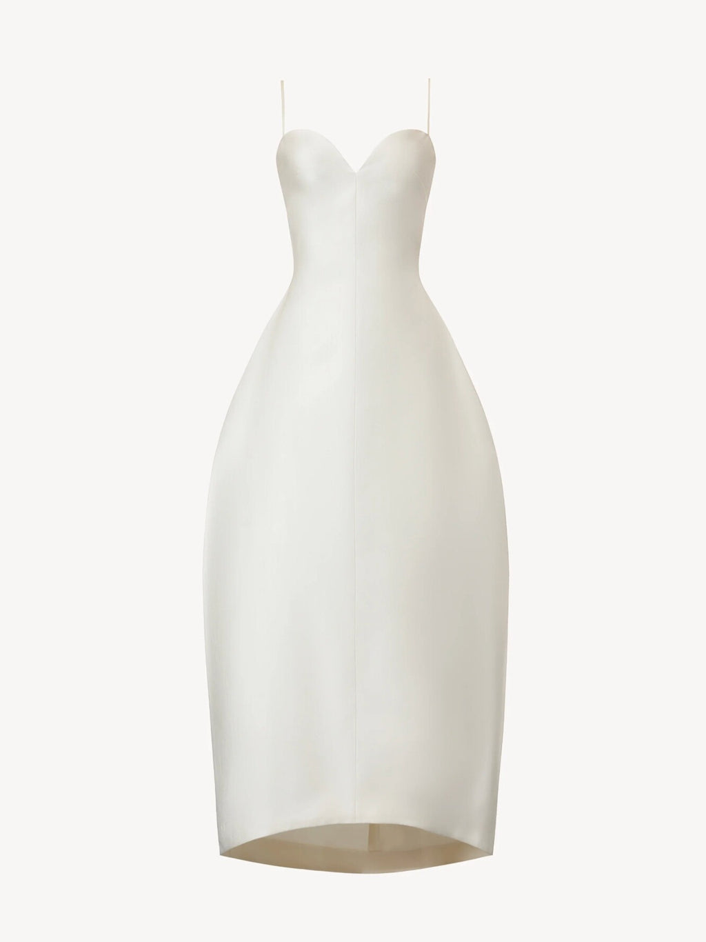 Strapless Sweetheart Structured Midi Gown