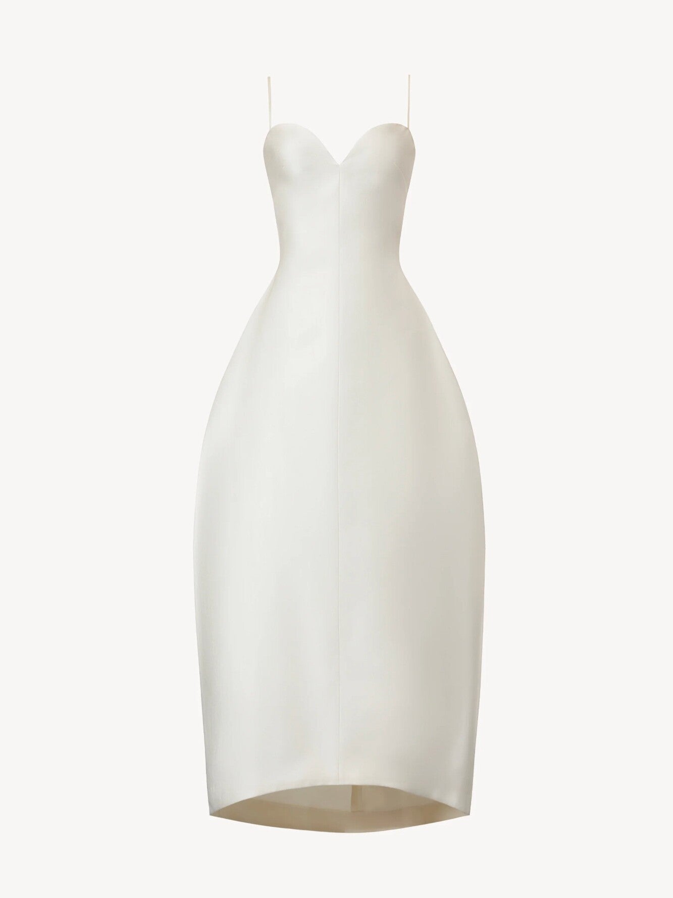 Strapless Sweetheart Structured Midi Gown