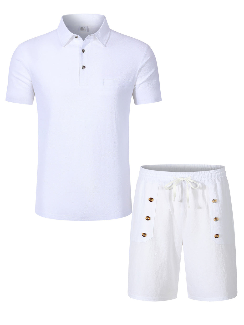 Polo en lin et shorts pour hommes