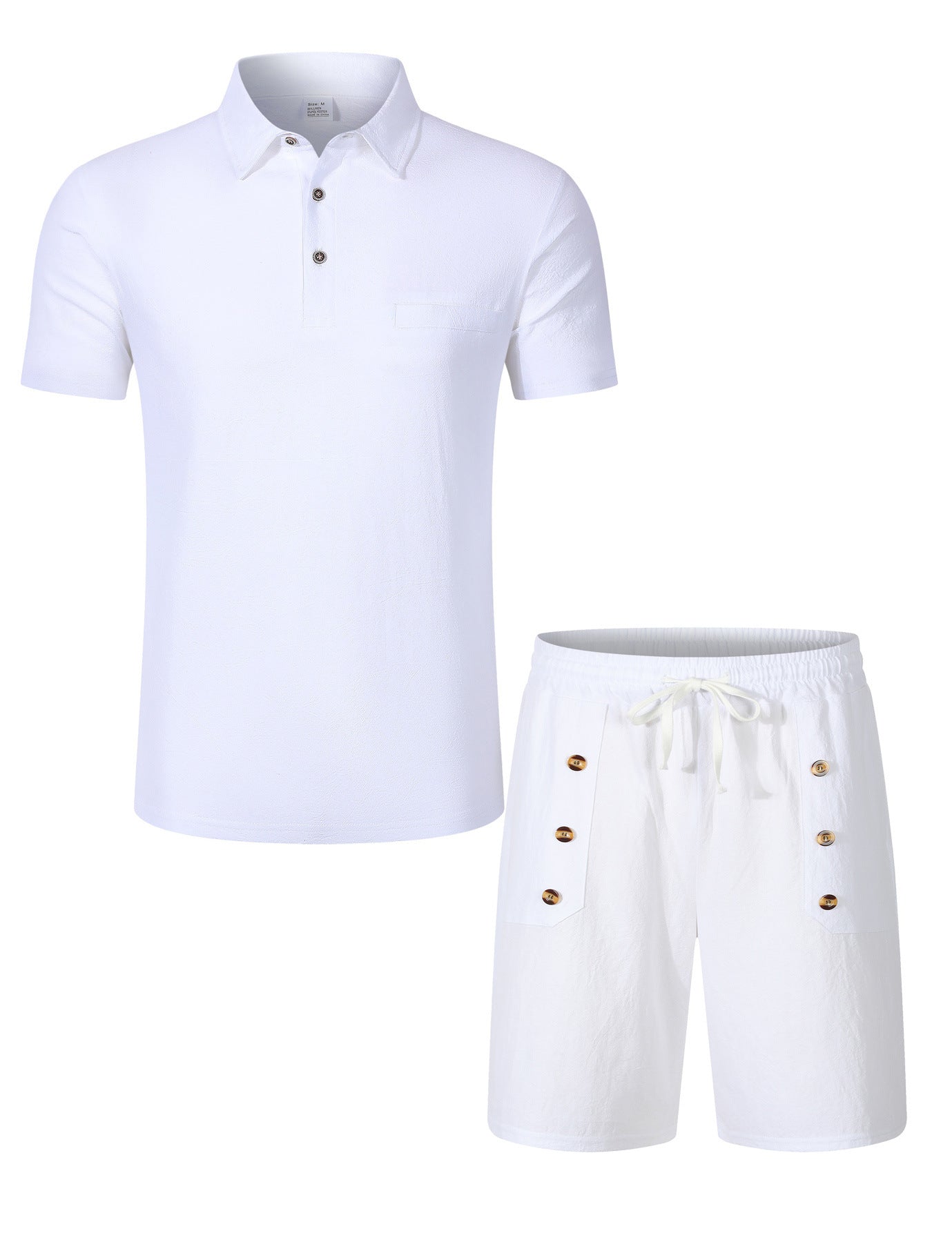 Polo en lin et shorts pour hommes