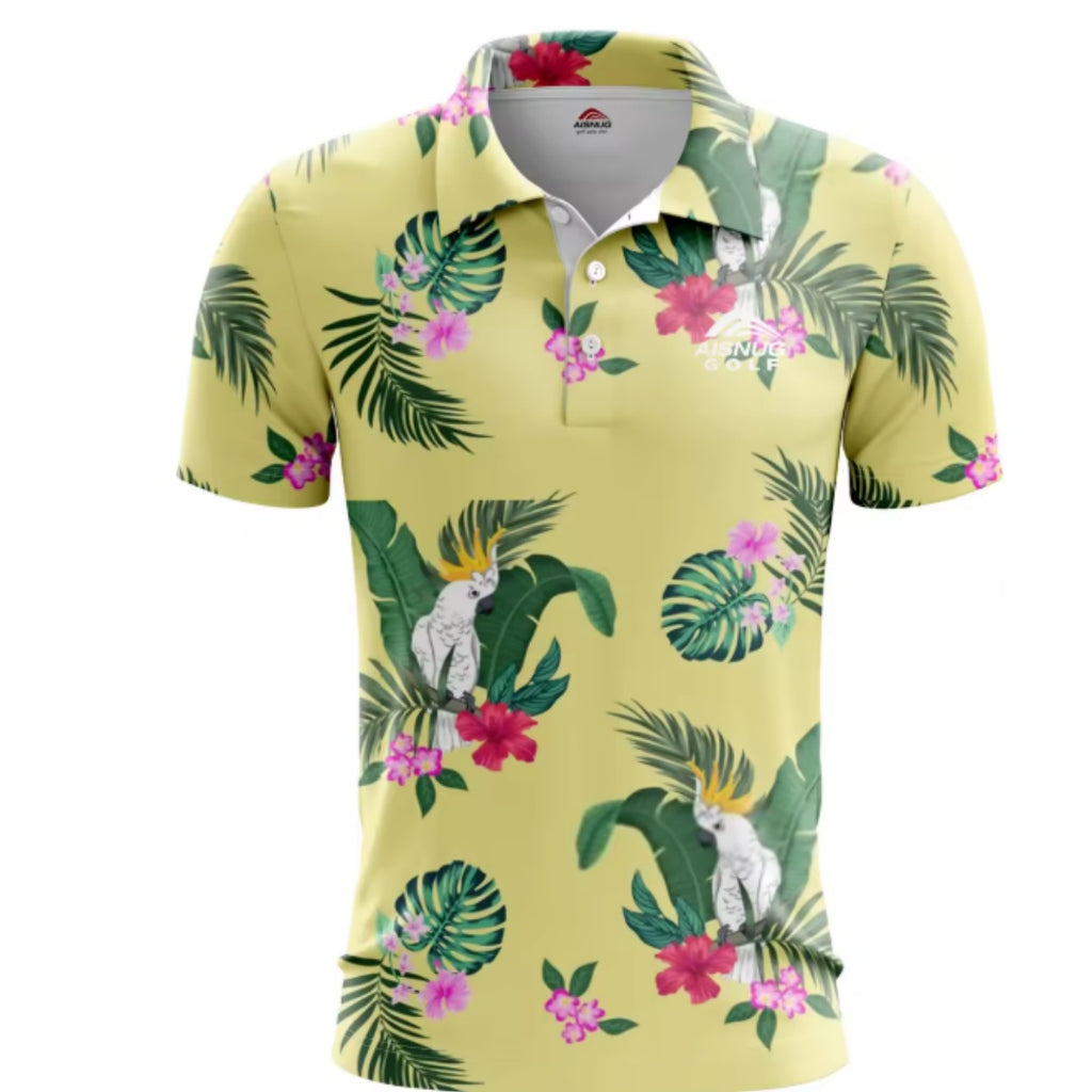 Homme Slim Fit Design Éleve Golf Polo Top