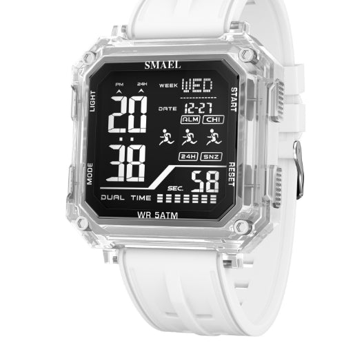 Casual Fashionable Stopwatch Alarm Sports Watch pour les étudiants
