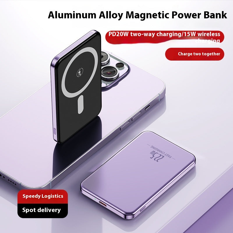 Banque de puissance sans fil 15W magnétique Magsafe ultra-mince