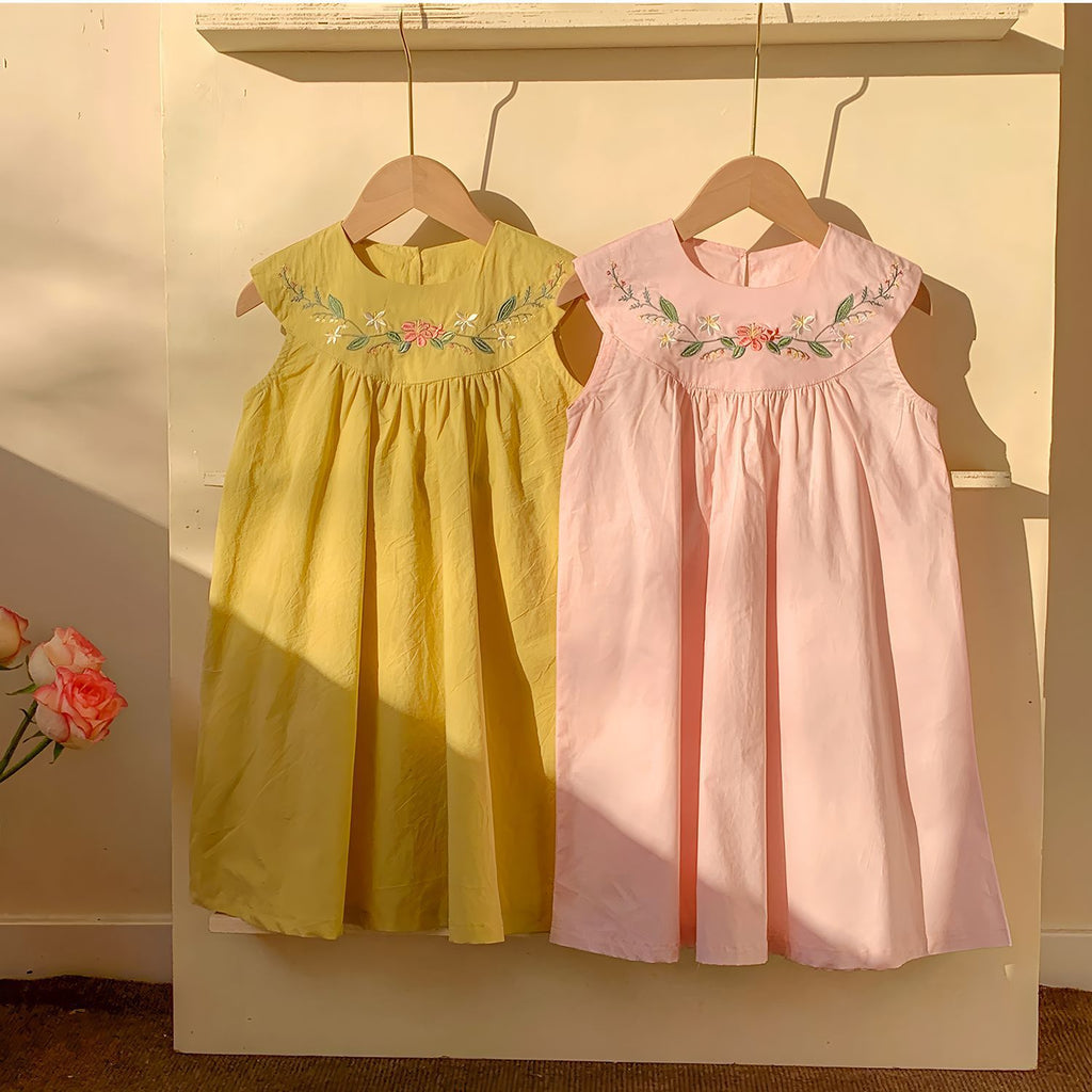 Robe sans manches à la française pour filles