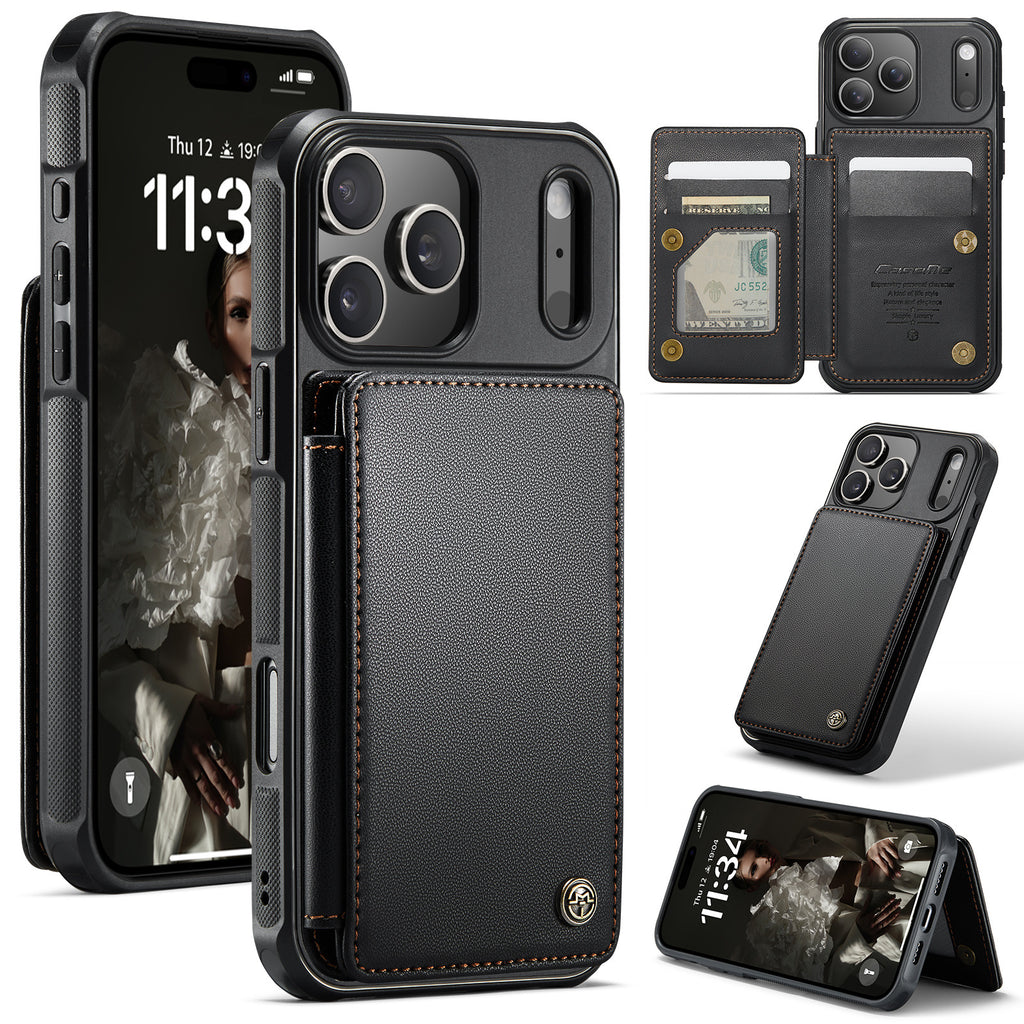Flip cas de téléphone avec carte fente protection en cuir Case pour la conception anti balayage
