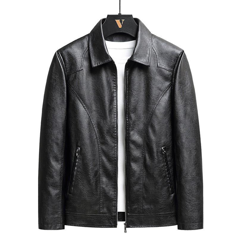 Veste en cuir mince pour hommes