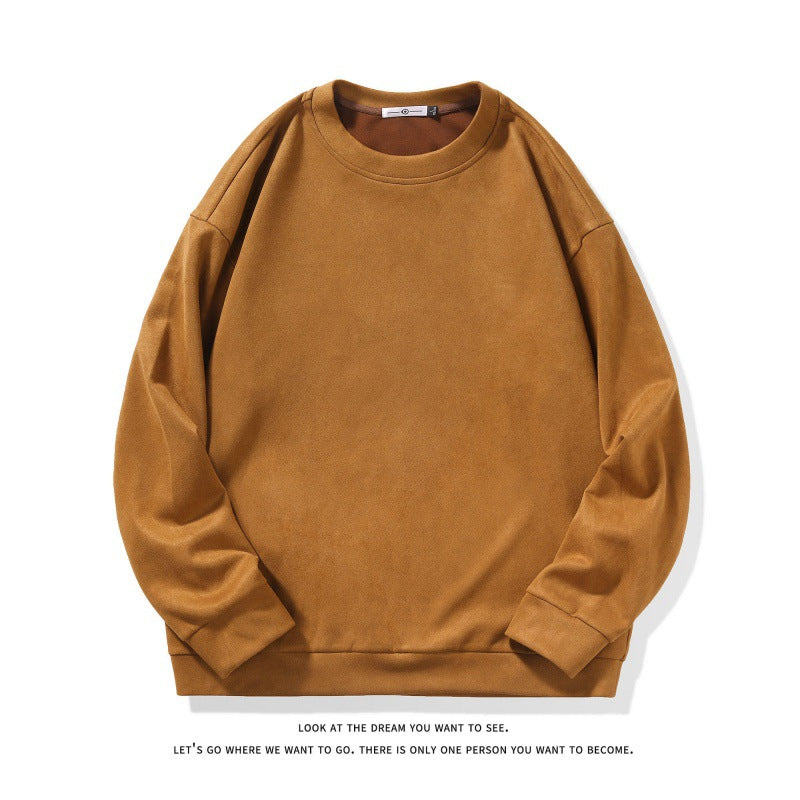 Sweat-shirt à manches longues à col rond pour homme