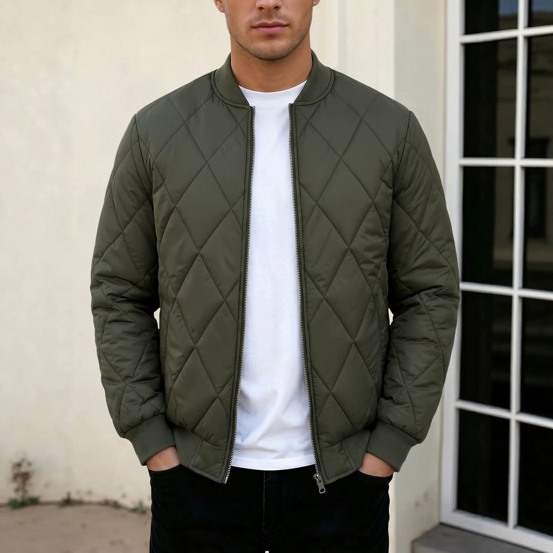 Vêtements de dessus pour homme en couleur solide pour l'automne et l'hiver