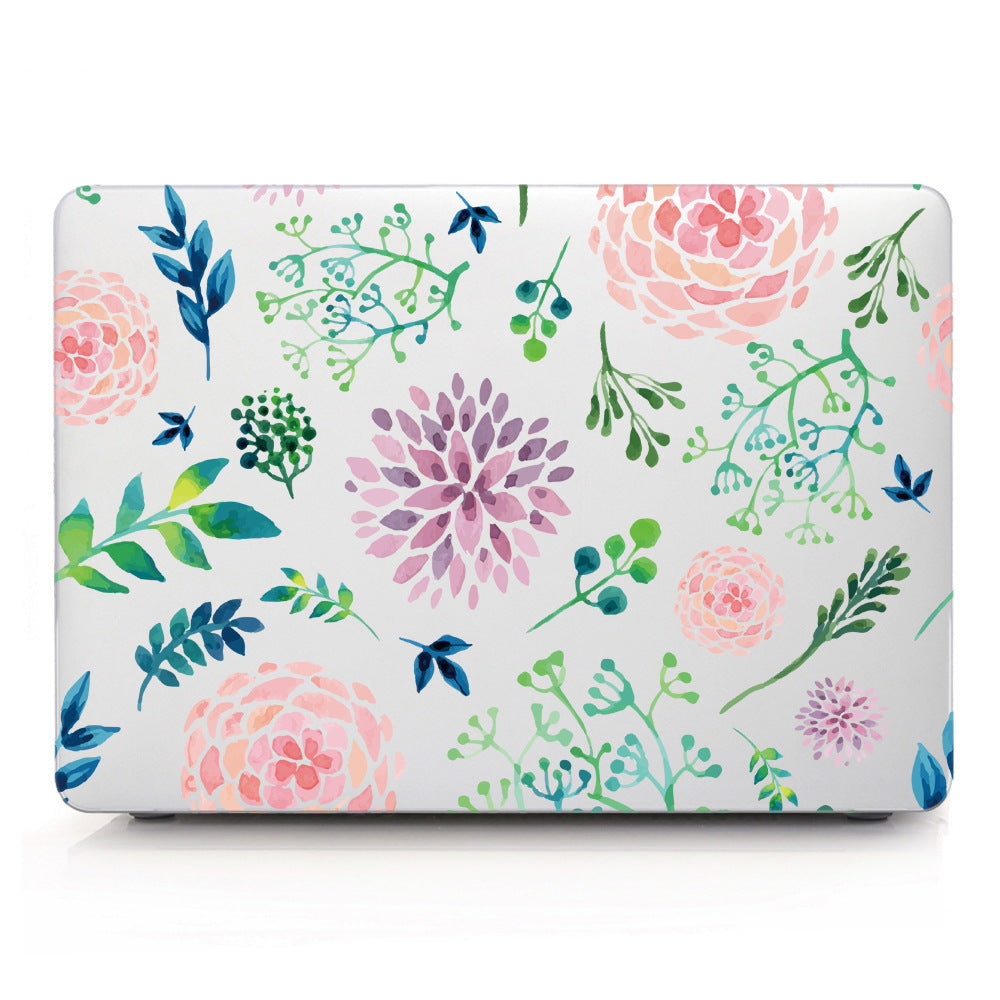 Plastic Laptop Protection Shell Série de fleurs partielles