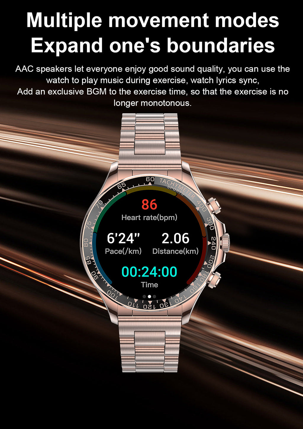 Écran rond Smart Watch EX108 Bluetooth Appel