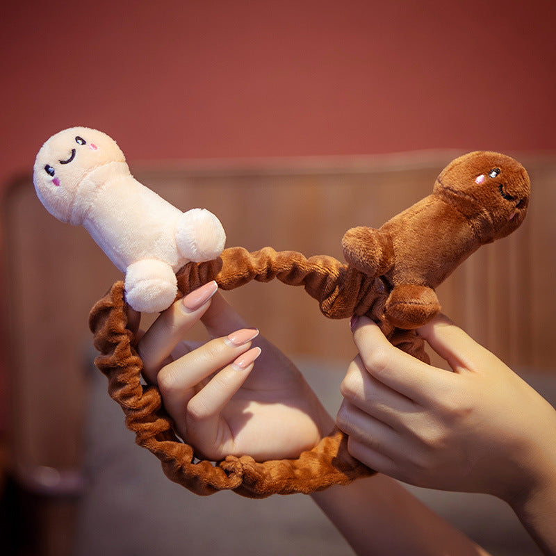 Bande de tête en peluche mignonne et drôle
