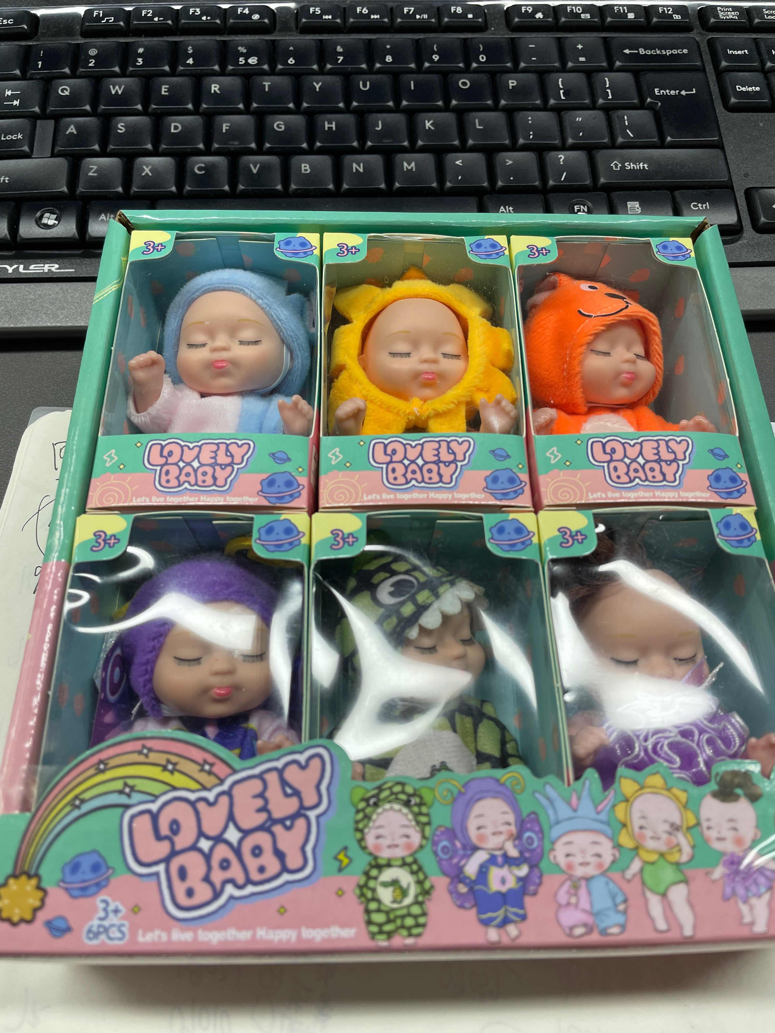 6 Nouvellement amélioré Dormant Poupées Poupées Jouet de filles Boîte Cadeau Set Adorable Princesse Figurines