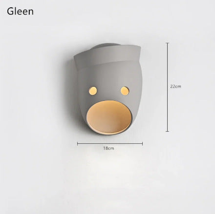Personnalité Masque Lampe murale Lumière LED créative pour les chambres d'hôtes