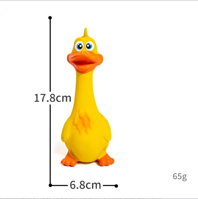 US LOCAL STOCK Hiphoppet Latex Interactive Dog Chew Toys Mignon Duck Shape Squeaky Pet Dog I