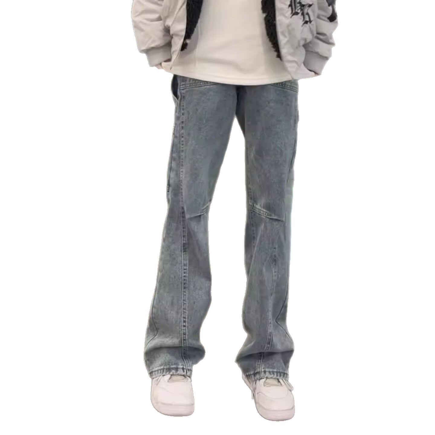 Jeans Homme Légèrement Évasés Bleu Rétro