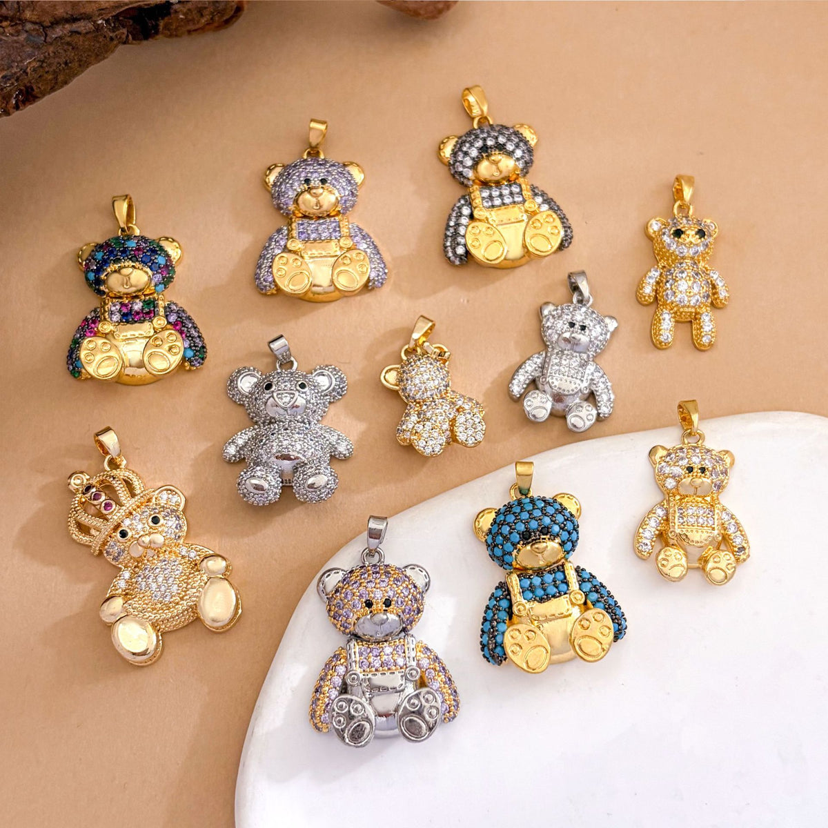Pendentif et accessoires pour bijoux pour petits ours mignons