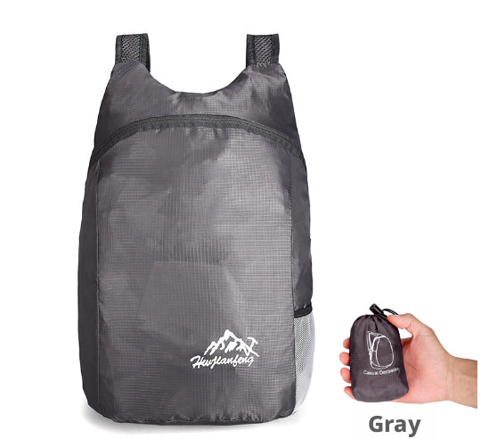 Pliage sac à dos-gris modèle-1 pièce