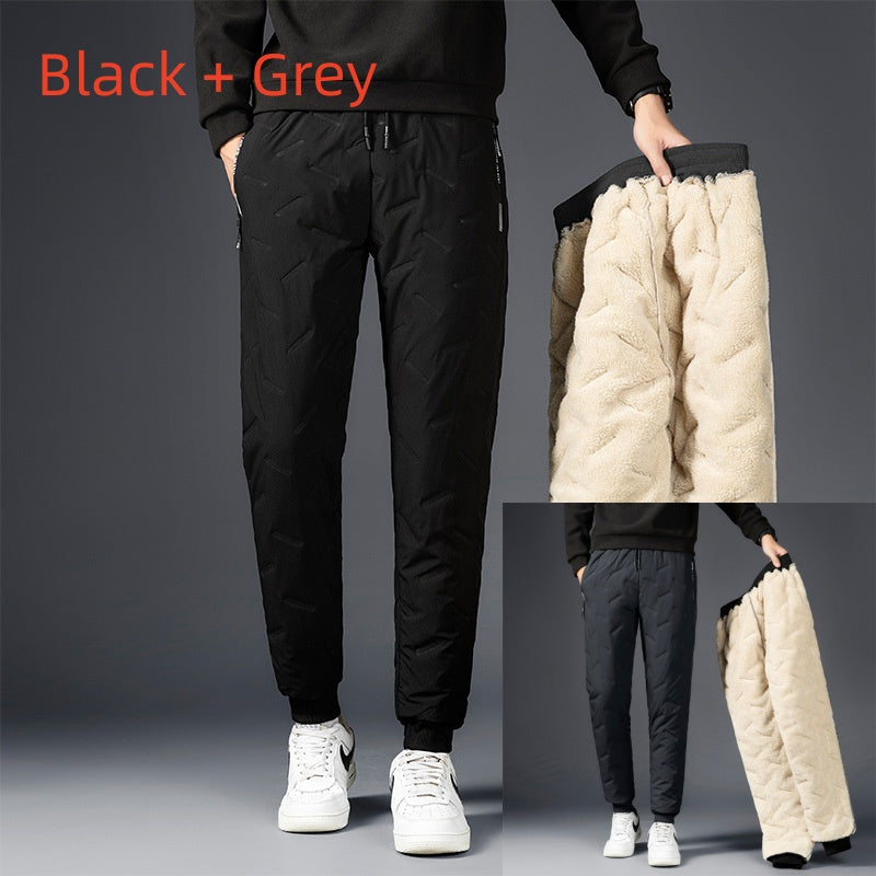 Pantalon en coton rembourré homme avec cachemire
