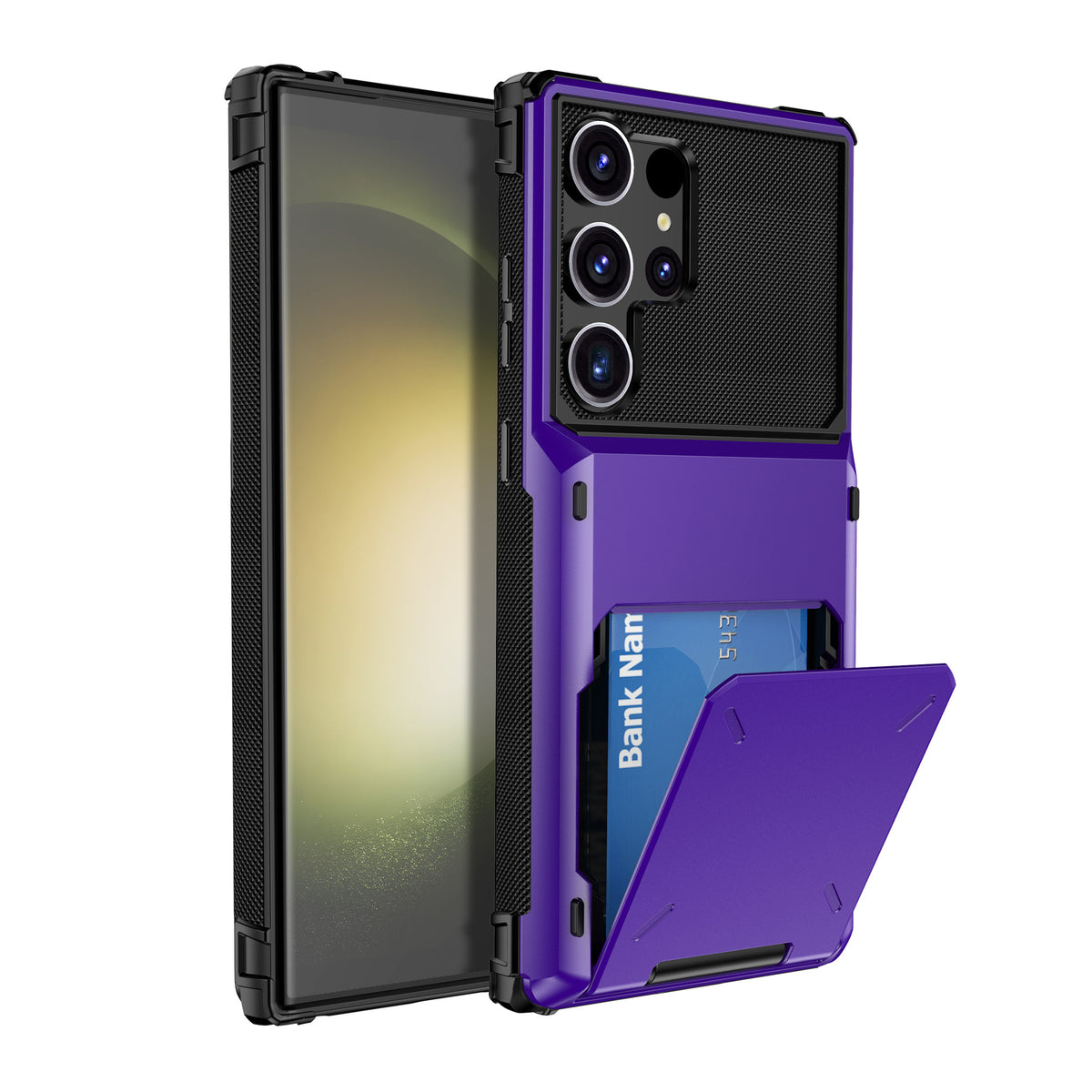 Étui de téléphone à carte à drop résistant à deux en un