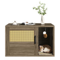 Boîte à litière Cat Enclosure Armoire de meubles Contrôle d'odeur avec étagère en bois