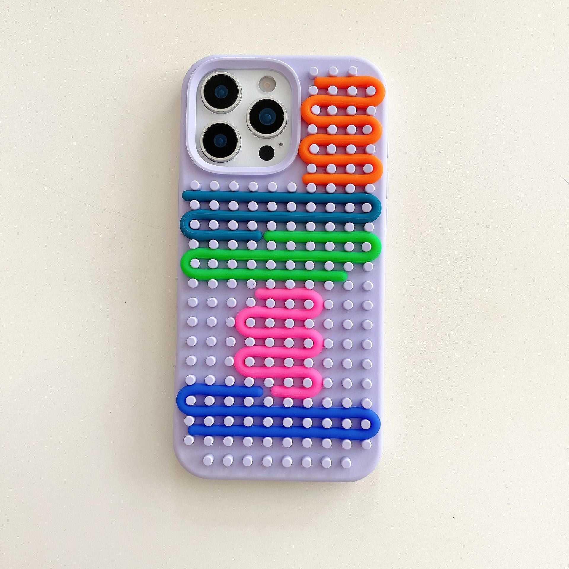 Bandes de couleur Silicone boîtier de téléphone résistant à la chute