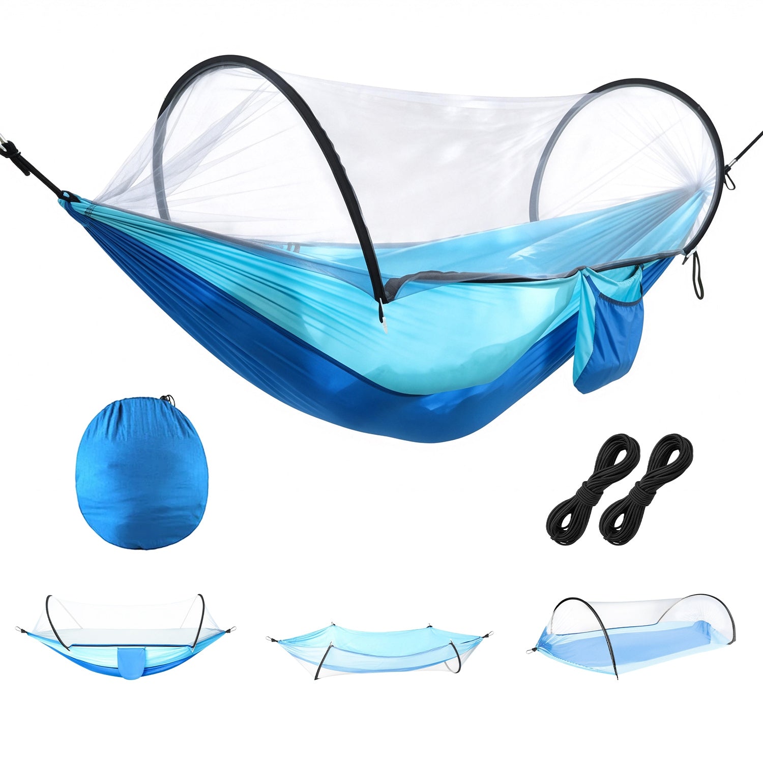1Pc Hamac de camping avec hamac portable filet Mosquito Tente avec construit dans Mosquito Net Dua