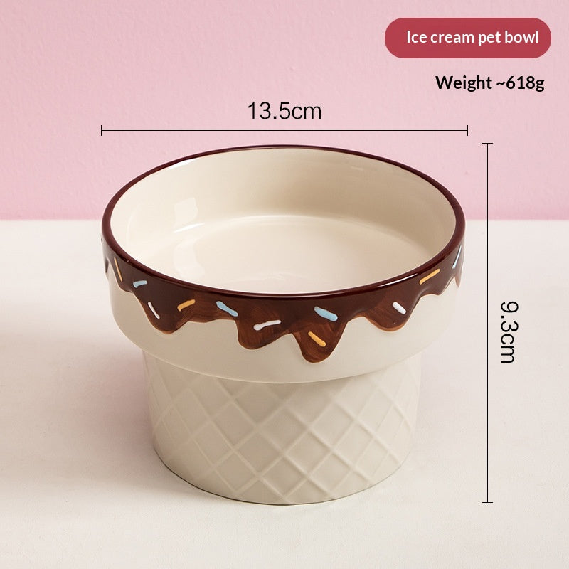 Creative Ice Cream Themed Pet Bowl