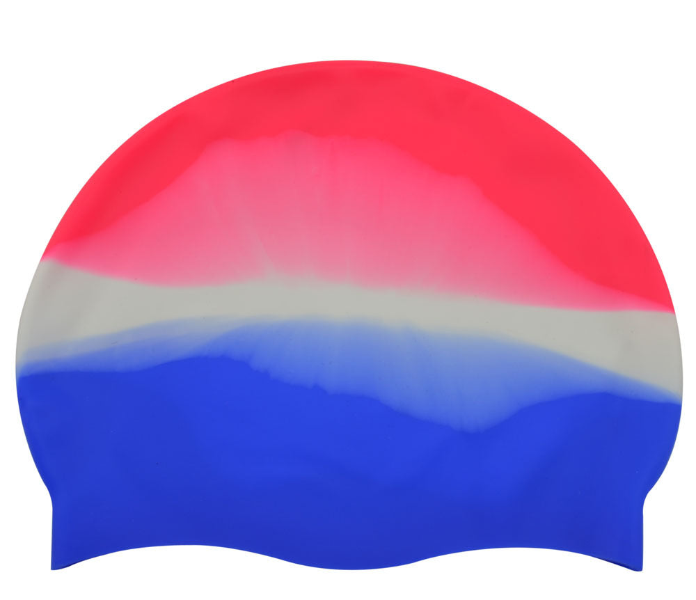 Silicone Cap de natation Gradient Blocage de couleur Imperméable Impression