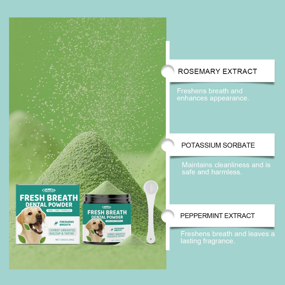 Poudre de nettoyage de dents de chien